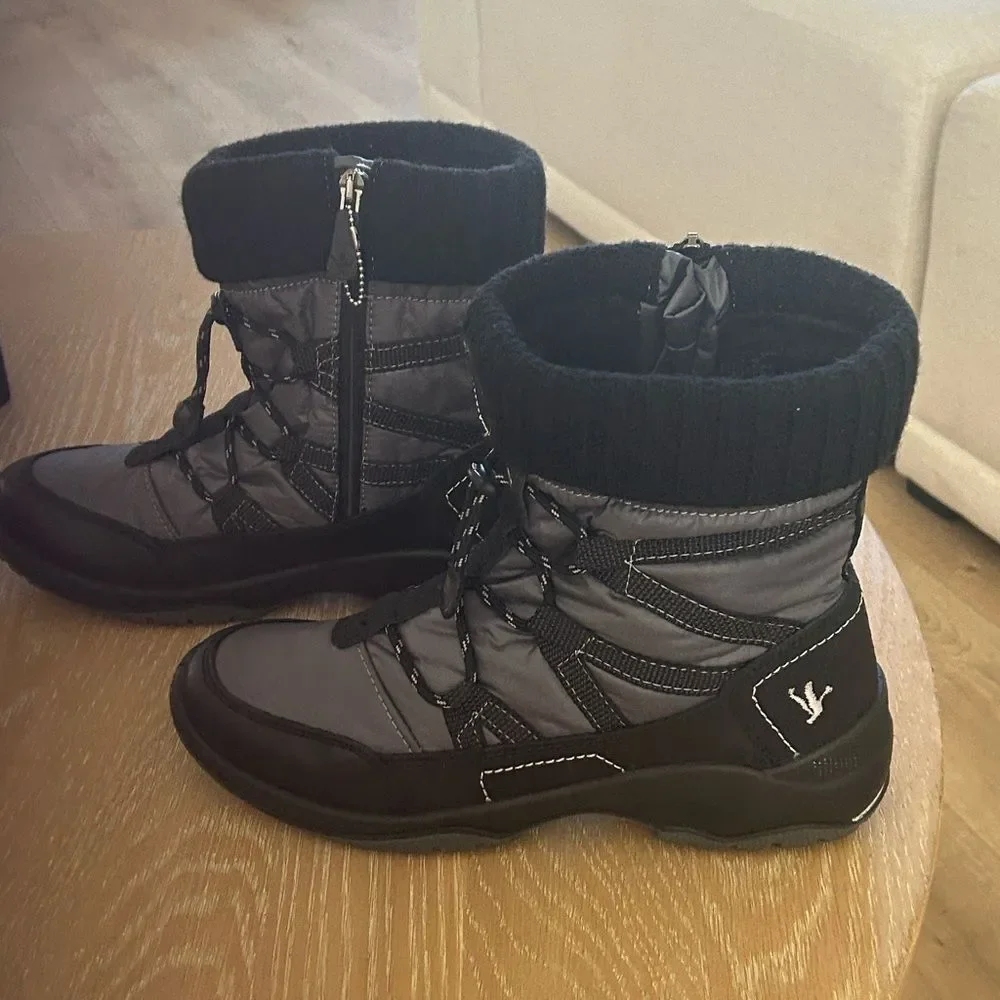 Santana Canada Thea Waterproof Boot Size 10, Black/Grey, NWOT